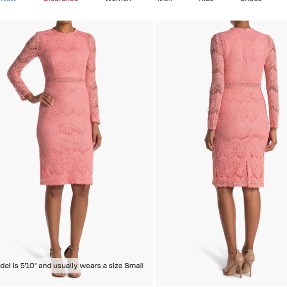 Love By Design Dresses & Skirts - Love by Design: Pink Lace Midi Dress (NWT)